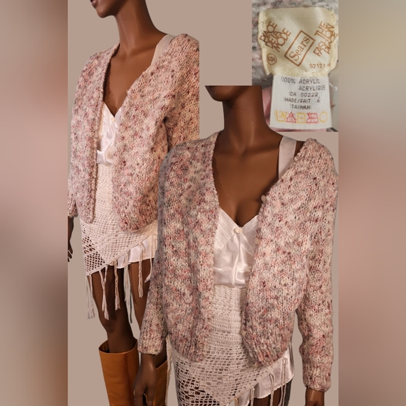 Vintage Sears Baby Pink Cardigan - Picture 2 of 2